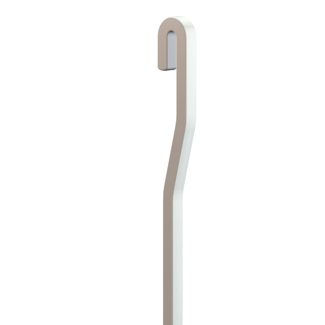 Rod 4mms steel white S - bend 150cms - Artiteq Flexible Hanging Solutions