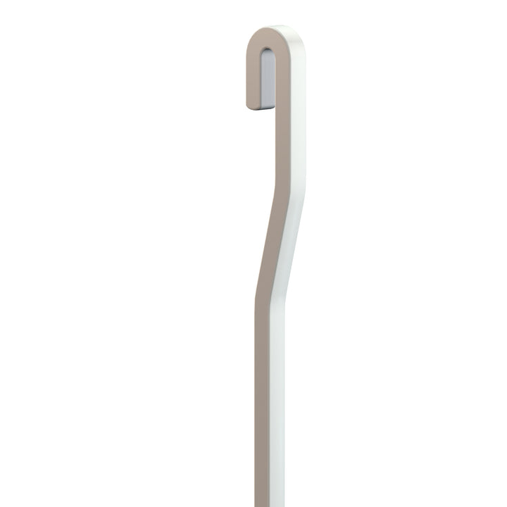 Rod 4mms steel white S - bend 150cms - Artiteq Flexible Hanging Solutions