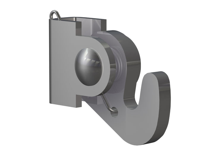 Clamping hook 4mms 40 Kgs for Classic Rail+ - Artiteq Flexible Hanging Solutions