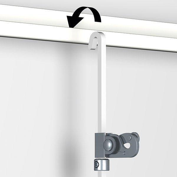Clamping hook 4mms 40 Kgs for Classic Rail+ - Artiteq Flexible Hanging Solutions
