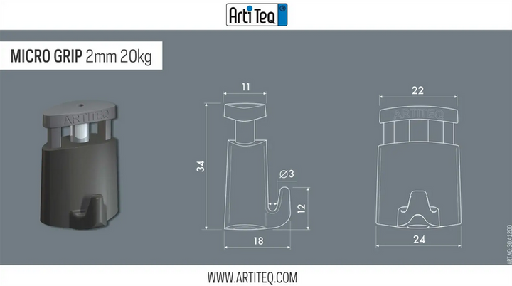 20 kg MicroGrip Hook - Artiteq Picture Hanging Systems