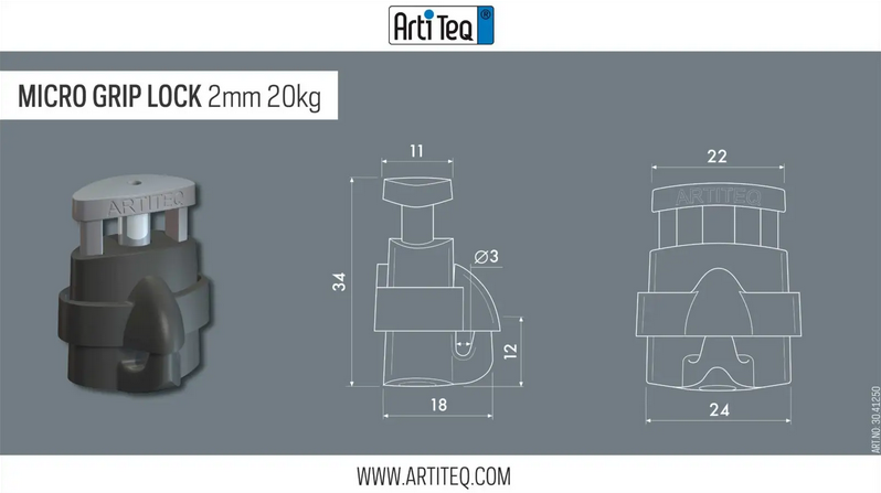 20 kg MicroGrip Hook - Artiteq Picture Hanging Systems