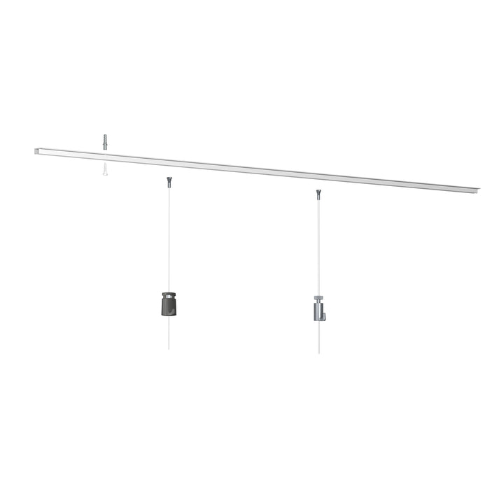 Top Rail Including Standard Fixings - Artiteq Picture Hanging Systems