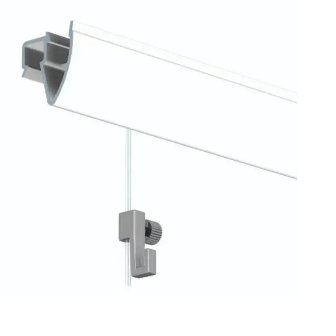 Up Rail White/Primer Ceiling Fixed Option - Artiteq Picture Hanging Systems