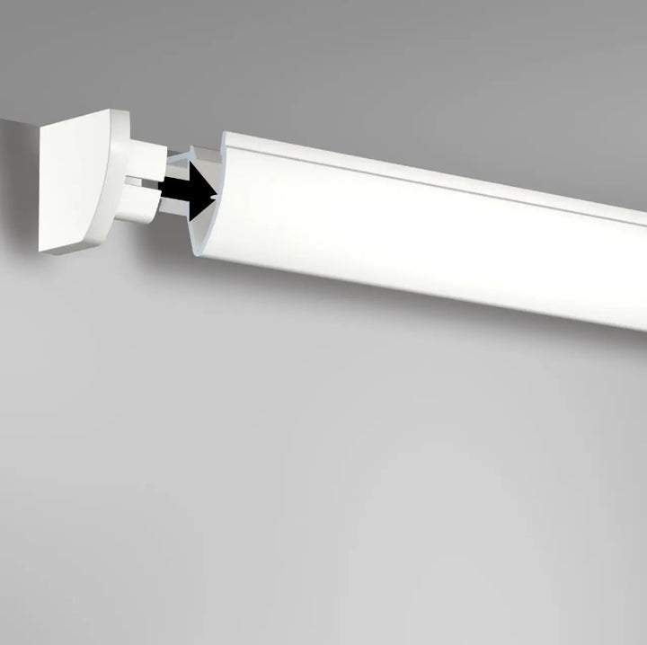 Up Rail White/Primer Ceiling Fixed Option - Artiteq Picture Hanging Systems
